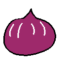 A sticker of an onion